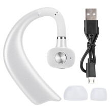 Bluetooth-Headset mit einem Ohr, klare Sprachqualität dank verstellbarem Bügel für optimalen Sitz, geräuschunterdrückendes Mikrofon für