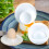 Set of 4 Plastic Egg Cups with Tray, HighQuality, White 2
