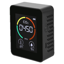 Monitor digital de calidad del aire, innovador medidor de CO2 con actualización de tiempo de 1 segundo, monitorización en tiempo real y amplios