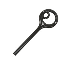Downhill equipment, easy operation, aluminum alloy, rigging plate for climbing, 9 rescue figures, descender, climbing equipment black