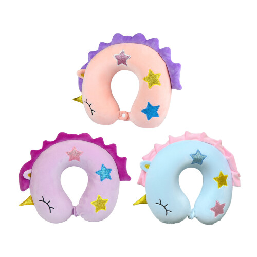 Soft and Comfortable Animal Pattern Neck Support Pillow-Pink 1