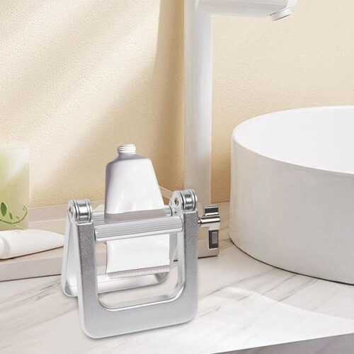 Toothpaste Squeezer, Aluminium Toothpaste Dispenser, Tube Press, Silver 1