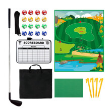 Battle Golf Chipping Game, Kids Sticky Golf Set, Practice Mat Included, Club Putting Green