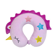 Travel Pillow for Children Soft Memory Foam Neck Support-Purple