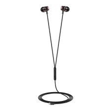 Premium trådbundna hörlurar med mikrofon, stereo, surroundljud, svettåligt metallhölje, kraftfull bas, brusisolering, hi-fi-ljud, integrerad typ