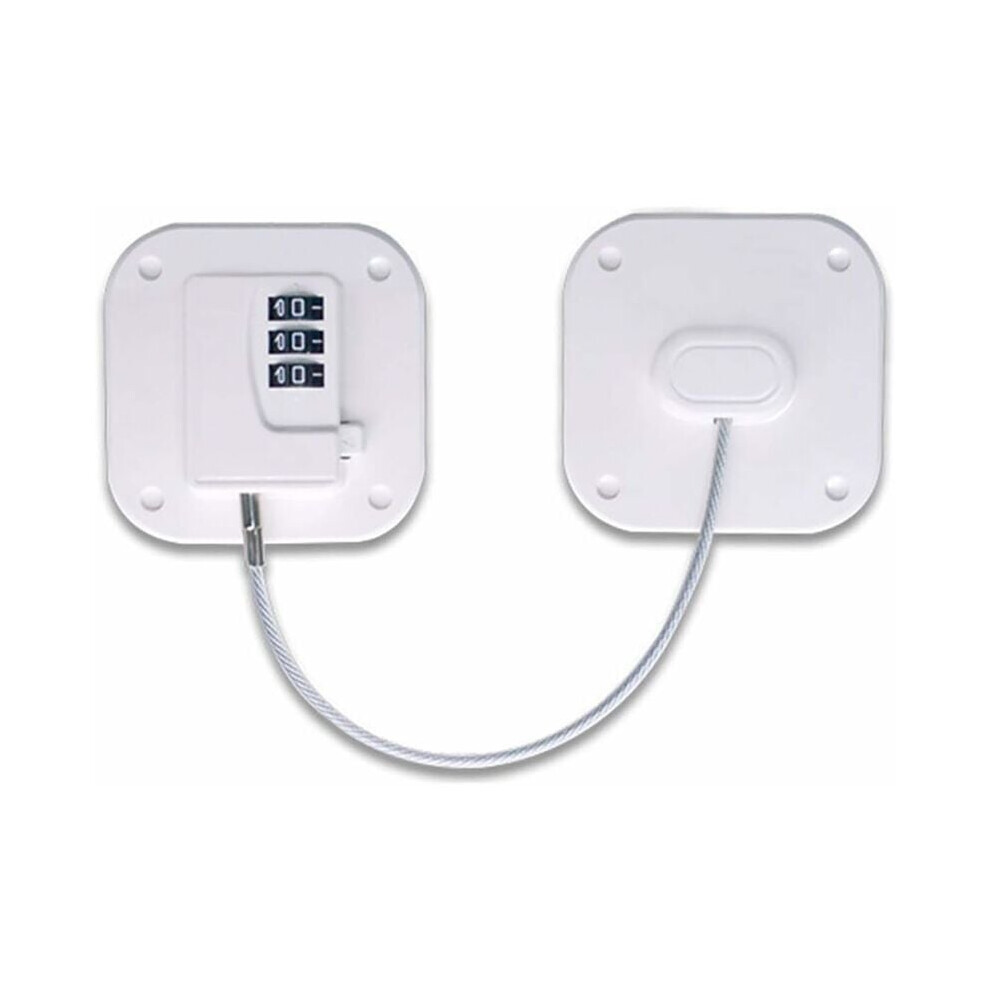 Heavy Duty Combination Lock, Refrigerator Lock Child Safety Cabinet Lock Non-Marking Adhesive Easy Install for Refrigerator Drawer Window Door Cabinet