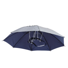 Hands Free Umbrellas Waterproof Headwear Folding Design Umbrella Hat Anti UV Protection Heat Reflective Cloth Outdoor Sunshade Adjustable Chin Strap E