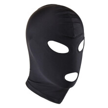 Unisex Head Mask Fetish Mask Head Cover Bondage Toy 5 Style Eyes and Mouth Opening Sex Role Play One Size Fits All Black A