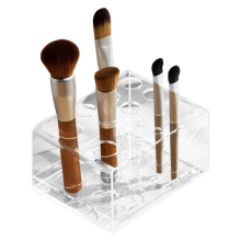 Porte-parfums élégant, support de rangement pour pinceaux de maquillage en acrylique transparent, polyvalent pour rouges à lèvres et accessoires,