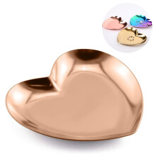 Plateau de service élégant pour la décoration intérieure, plateau porte-clés en acier inoxydable pour bagues et petits objets.