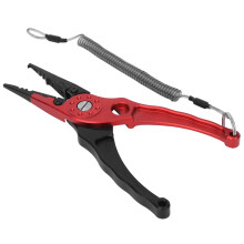 Durable Fishing Pliers Set Multi Function Jaws Spring Loaded Braided Line Cutters Corrosion Resistant Custom Molded Sheath For Travel Storage