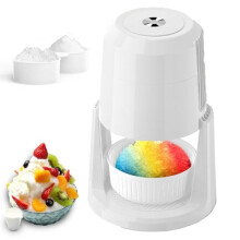 Shaved ice machine for homemade treats, easy to use with reusable ice mold, perfect for ' parties, slushies and cocktails white