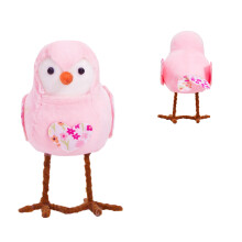 Blauw Geel Roze Pasen Vogel Ornament Feestelijke-Roze