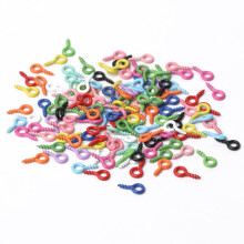 100 Pcs 5x10mm Small Screw Eyelets Self Tapping Eyelets Mini Screw Eyelets for Jewelry Making Crafts DIY Crafts