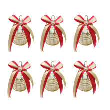 6 stuks ijzer snoep houder geval vogelkooi bruiloft-Rose Rood