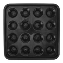 Pool Ball Tablet Plastic Holder 16 Balls Black Billiard Organizer for Snooker Billiard Table Game Room