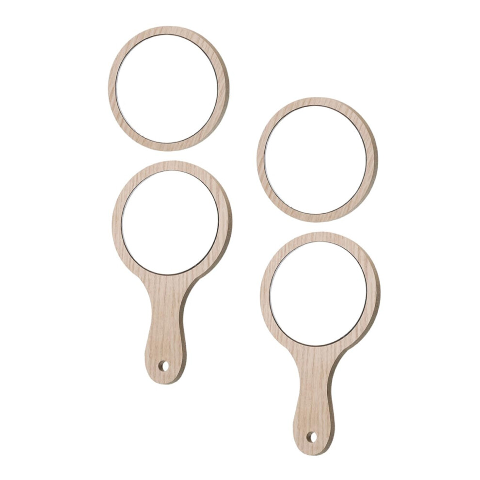 Makeup mirror set with handle doublesided small rounded mirror cosmetic mirror perfect for on the go craftsmanship