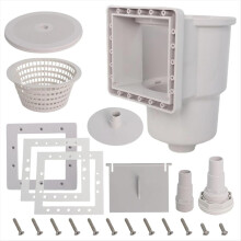 Above Ground Pool Skimmer,Thru-Wall Skimmer with Accessory, Swimming Pool Skimmer,Opening Width 6 Inches, SP1091LX