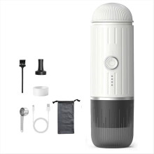 Macchina per caffè espresso portatile, macchina per caffè elettrica wireless compatibile con capsule e caffè macinato, ideale per l'uso in viaggio