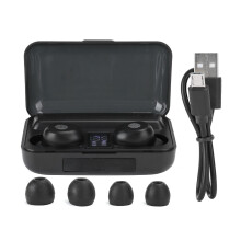 Trådlösa Bluetooth-hörlurar med pekkontroll, Hi-Fi-stereohörlurar med in-ear-funktion, inbyggt stort batteri, digital LED-strömindikator,
