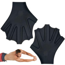 Silicone F Gloves NonSlip Hand Paddle for Pool Beach Snorkeling 20x18cm