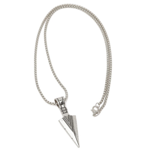 Κολιέ Tribal Arrowhead για άνδρες με μινιμαλιστικό σχεδιασμό, μενταγιόν από ανοξείδωτο 1