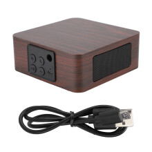 Altavoz Bluetooth de madera con diseño retro, altavoces duales inalámbricos y sonido envolvente 3D, mini altavoz portátil con calidad de sonido