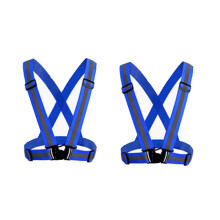 Chaleco reflectante para actividades al aire libre, equipo de seguridad de alta visibilidad, cintura elástica, para correr de noche, correas