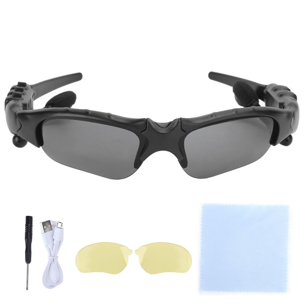 Sports Bluetooth Sunglasses Multi-Function Uv400 Protection Polarized Lenses Hands-Free Calling Wireless Stereo Headphones Adjustable Frame Lightweigh 9416038570728