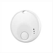 Mini Smart N Tag draadloze bagagetracker, werkt met functies zoals 'Vind mijn spullen' en 'Locatie van sleutels, bagage, rugzakken' (wit).