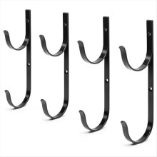 Pool Pole Hanger 4pc,Hooks for Telescopic Poles,Skimmers,Leaf Rakes,Nets,Brushes,Vacuum Hose,Garden Tools and Swimming