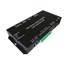 DMX Controller, WS2811 WS2812B WS2815 RGBIC LED Strip Light Controller T8K Music  DMX Console 8 Channels Black