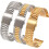 Uhrengurt 20mm/22 mm/24 mm strap butterfly button, quickrelease polished surface strap/22 mm/gold 5