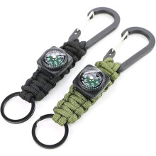 Fire Starter Survival Bracelet, Loud Whistle Emergency Compass Tactical Bracelet for Outdoor Survival, Paracord Bracelet Compact & Portable Multi-Tool