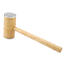 Ablandador de carne de doble cara, martillo de carne de acero inoxidable, diseño ergonómico, fácil de limpiar, para pollo, bistec y cerdo.
