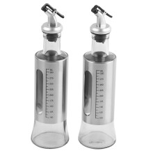 Dispenser di aceto a prova di perdite con beccuccio antigoccia, ugello per olio invertito per versare senza sforzo, capacità di 300 ml per una
