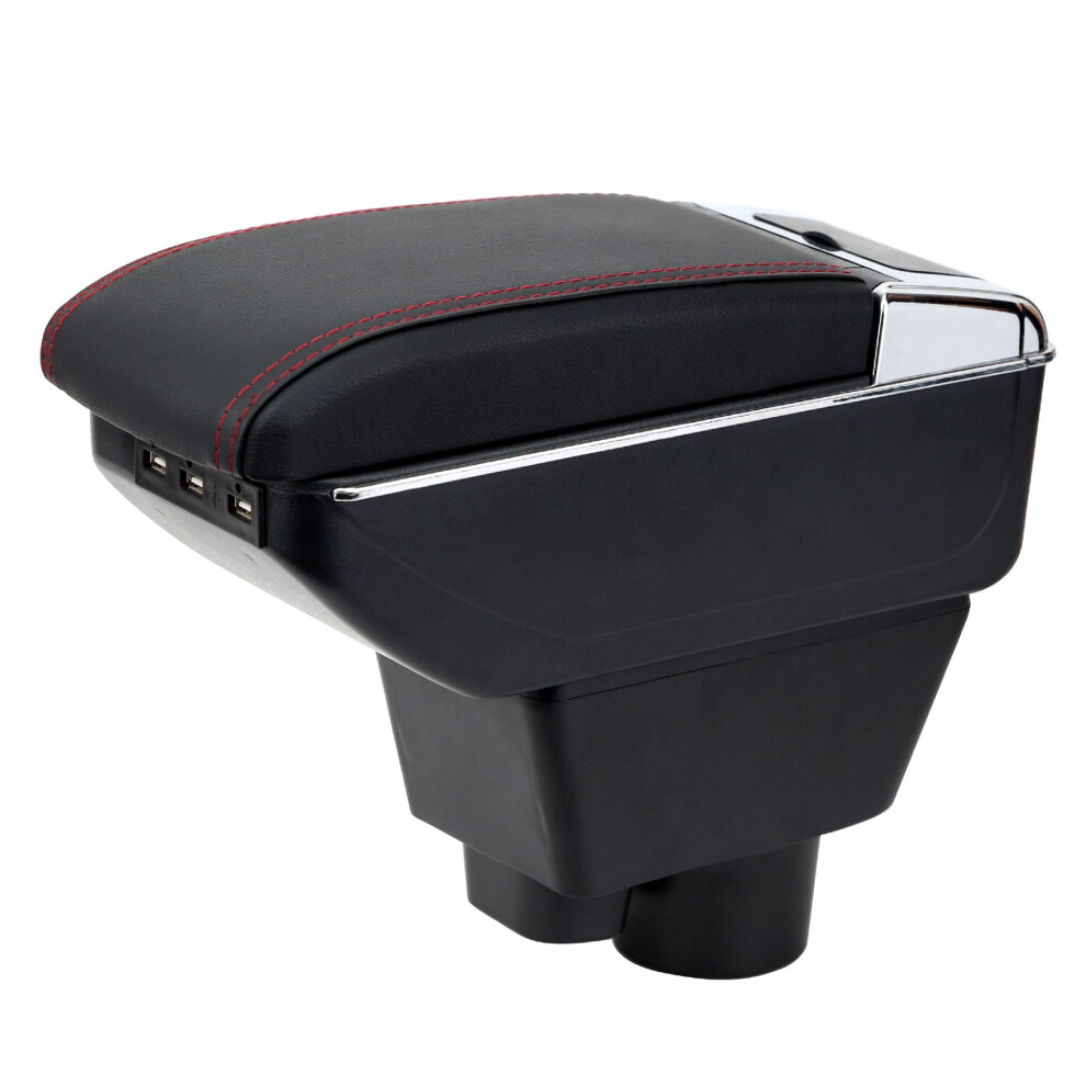 For Vauxhall Opel Corsa F Armrests Double Layer Centre Console Large Storage Box With Cup Holder With 7 Usb Charging Port 9365049100984