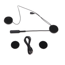 Hi Fi Motorcycle Helmet Bluetooth Headset, Stereo Sound Waterproof Sweat Proof Long Battery Life CVC Noise Reduction Hands Free Calling Easy Mounting