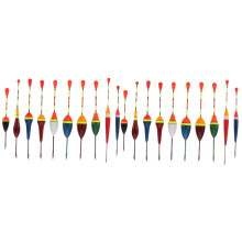 Pack of 20 Floating Balsa Bobber Fishing Buoy Assorted Colours