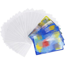 Gennemsigtige samlerkortlommer, bløde indvendige lommer, der er vandtætte kortlommer til gentagen brug i din kortsamling (6,6 x 9,1 cm)