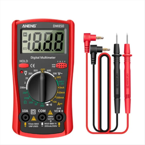 DM850 1999 Counts Digital Multimeter Eletric Automatic Votage Tester Current Ohm Ammeter Detector Tools Red