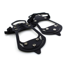 Outdoor ice claws for shoes slipresistant steel spikes adjustable for walking on ice black