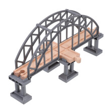 Train Bridge Railway Accessories for Wooden Railway Ideal Gift Idea for Grey Cross Bridge for Creative Game Worlds