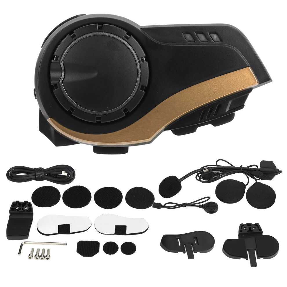 Waterproof Motorcycle Headset With Hands-Free Communication And Noise Cancelling Technology Long Range Intercom Bluetooth Communication System For Adv 9416038568855