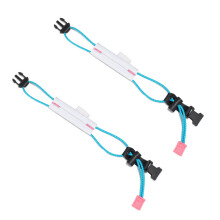 2 x reflective nylon straps, adjustable, elastic, leg strap, bicycle tie for night rides blue