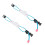 2 x reflective nylon straps, adjustable, elastic, leg strap, bicycle tie for night rides blue 1