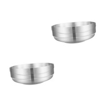 2 x noodle soup bowl, stainless steel, mixing bowl, ramen bowl, soup bowl