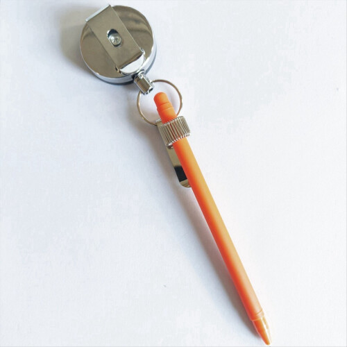 4pcs Retractable Pull Pen Pencil Holder with Belt Clip Key Ring Universal Lanyard 1