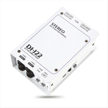 Boîtier DI audio stéréo double canal professionnel GAZ-J22 avec alimentation fantôme 48 V et jonction directe active