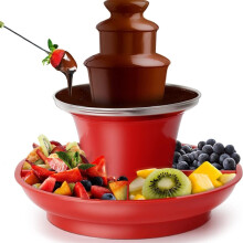 Chocolate Fountain, 3 Tier Electric Chocolate Fondue Set, Melts Cheese Dippt Strawberries, Cheese Fondue for Christmas, Wedding, Birthday Party